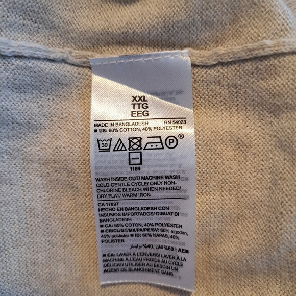 Old Navy men's size XXL oatmeal crewneck sweater, lightweight, New - Picture 5 of 5